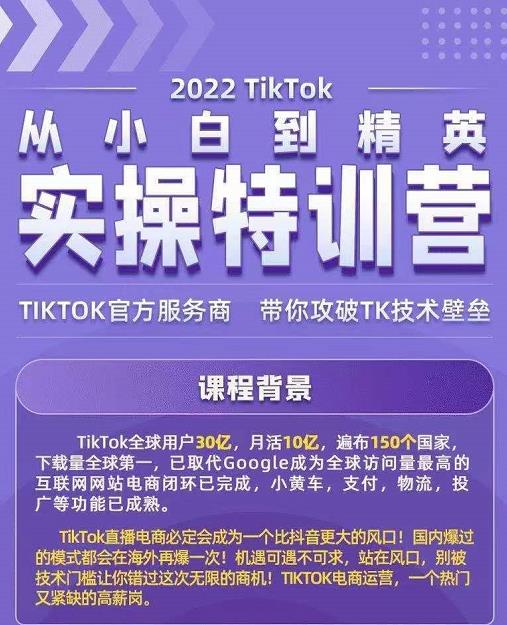 Seven漆·2022Tiktok从小白到精英实操特训营，带你掌握Tiktok账号运营-火柴小市场