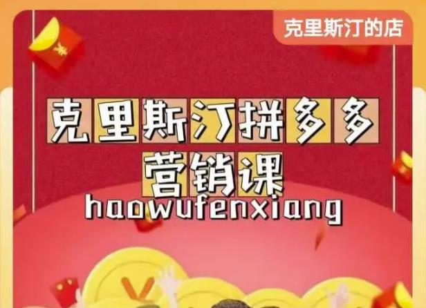 克里斯汀拼多多运营课，适合小白初涉平台，低成本入门-火柴小市场