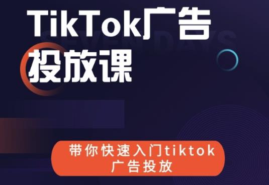 跨境B哥tiktok广告投放课，带你快速入门tiktok广告投放价值1680元-火柴小市场
