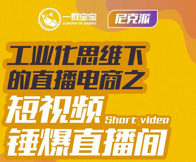 尼克派·工业化思维下的直播电商之短视频锤爆直播间，听话照做执行爆单-火柴小市场