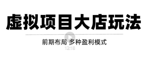 虚拟项目月入几万大店玩法分享，多店操作利润倍增（快速起店盈利）-火柴小市场