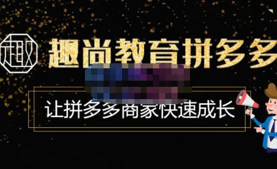 趣尚教育·拼多多运营实操VIP特训营，让拼多多商家快速成长-价值3180元-火柴小市场