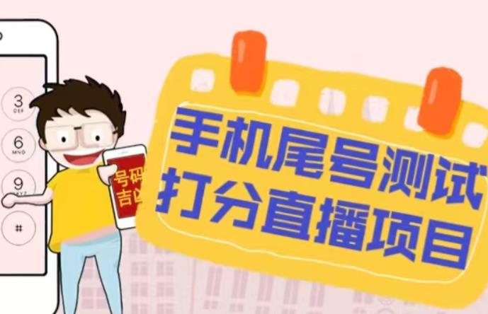最新抖音爆火的手机尾号测试打分无人直播项目，轻松日赚几百+【打分脚本+详细教程】-火柴小市场