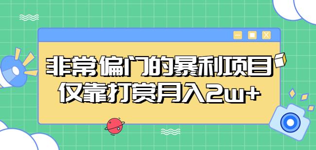 非常偏门的暴利项目，仅靠打赏月入2w+-火柴小市场