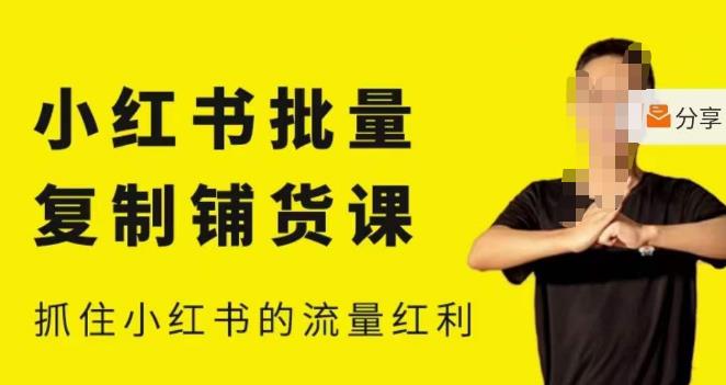 张宾·小红书批量复制铺货课，小红书0-1快速起号变现玩法，抓住小红书的流量红利（更新2023年3月）-火柴小市场