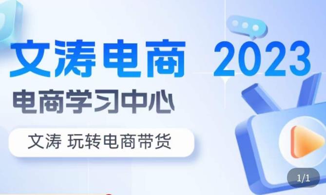 文涛电商·7天零基础自然流起号，​快速掌握店铺运营的核心玩法，突破自然展现量，玩转直播带货-火柴小市场