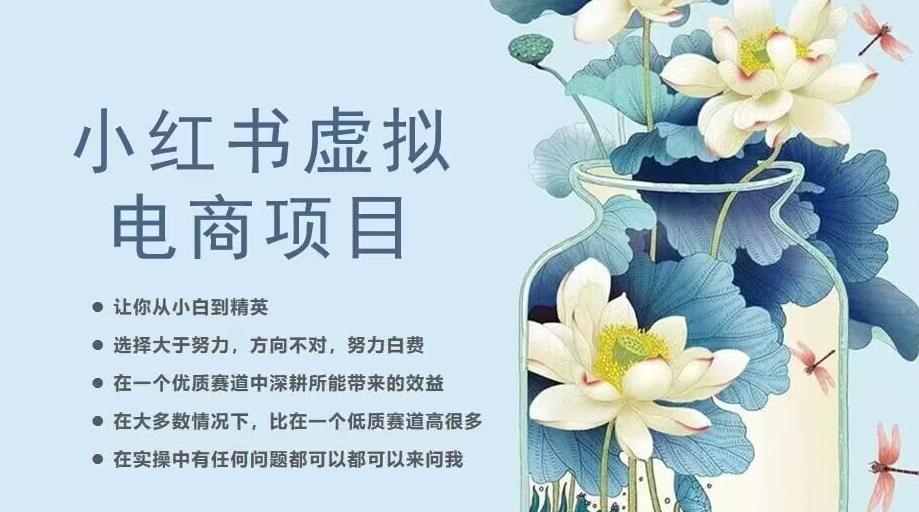 小红书虚拟电商从0到1，让你从小白到精英（20节实操课程）-火柴小市场