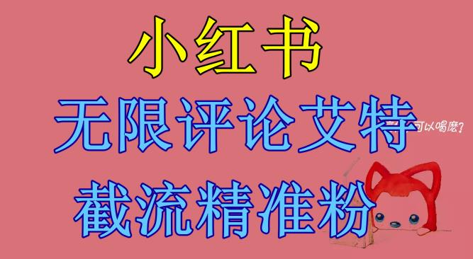 小红书无限评论艾特截流精准粉（软件+教程）-火柴小市场