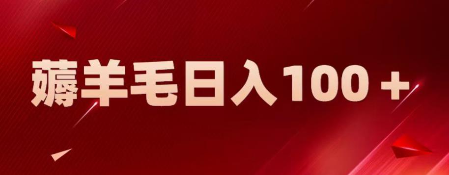 新平台零撸薅羊毛，一天躺赚100＋，无脑复制粘贴【揭秘】-火柴小市场