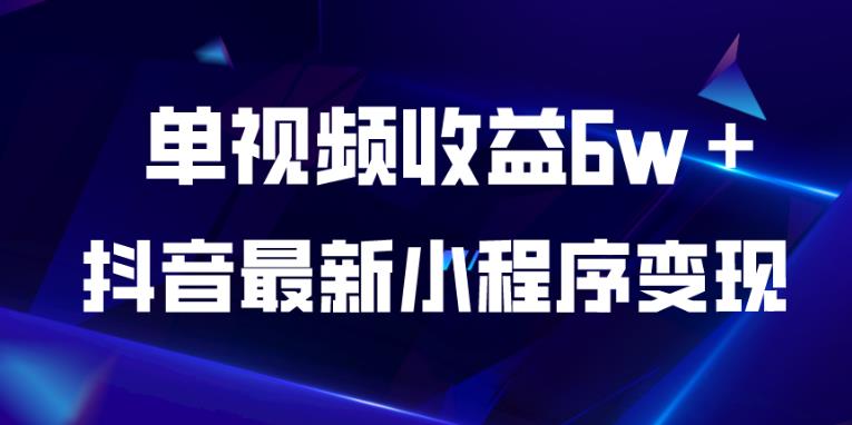 抖音最新小程序变现项目，单视频收益6w＋，小白可做【揭秘】-火柴小市场