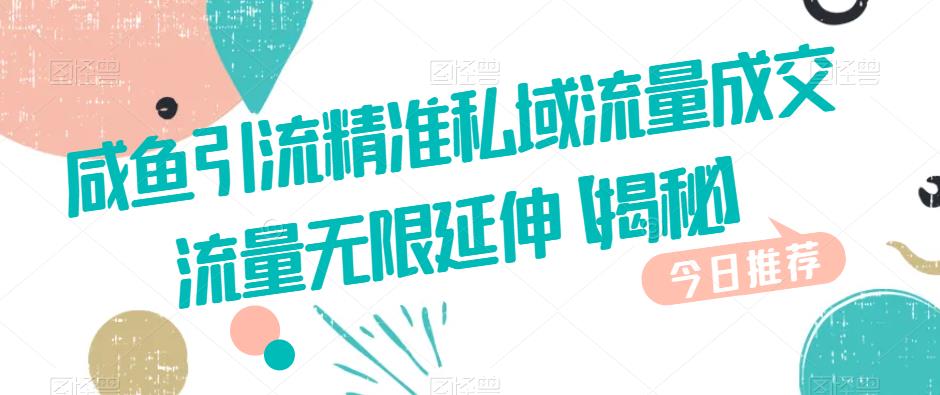 咸鱼引流精准私域流量成交流量无限延伸【揭秘】-火柴小市场