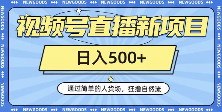 视频号直播新项目，通过简单的人货场，狂撸自然流，日入500+【260G资料】-火柴小市场