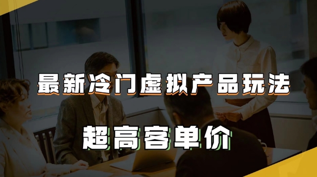 最新冷门虚拟产品玩法，超高客单价，月入2-3万＋【揭秘】-火柴小市场