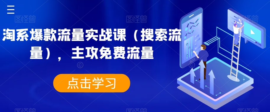 淘系爆款流量实战课（搜索流量），主攻免费流量-火柴小市场