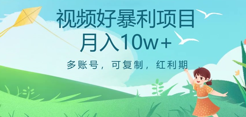 视频号暴利项目，多账号，可复制，红利期，月入10w+【揭秘】-火柴小市场
