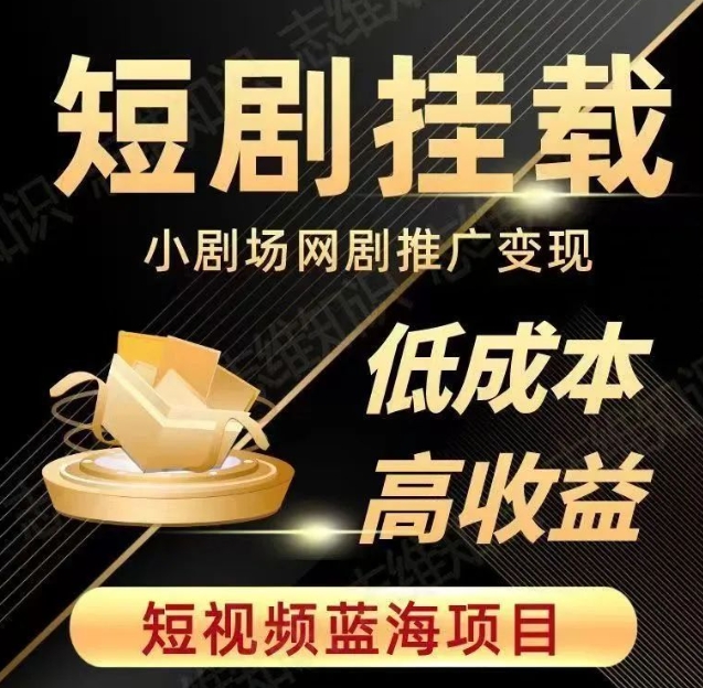 2023短视频蓝海项目，抖音快手短剧推广变现教程，低成本高收益-火柴小市场