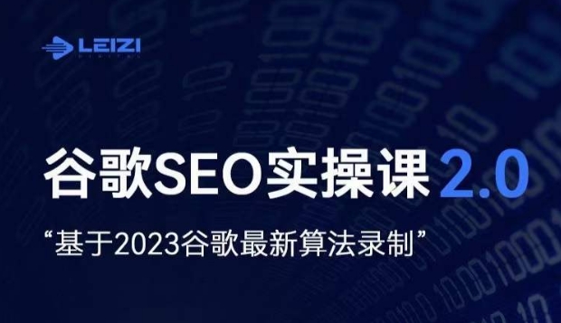 雷子·谷歌SEO 2.0实战课，独立站询盘自由必备，基于2023谷歌最新算法录制-火柴小市场