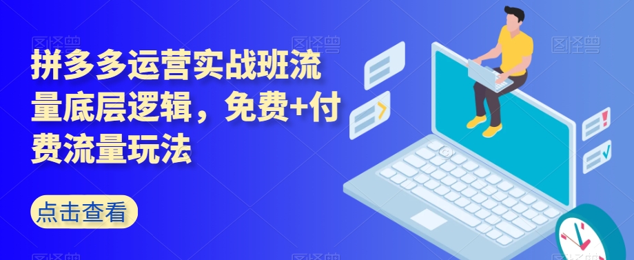 拼多多运营实战班流量底层逻辑，免费+付费流量玩法-火柴小市场