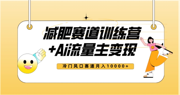 全新减肥赛道AI流量主+训练营变现玩法教程，蓝海冷门赛道小白轻松上手，月入10000+-火柴小市场