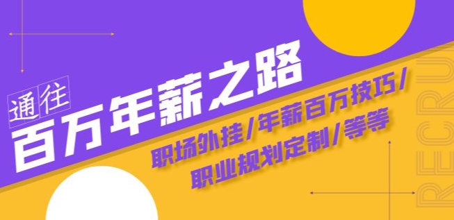 通往百万年薪之路·陪跑训练营：职场外挂/年薪百万技巧/职业规划定制/等等-火柴小市场