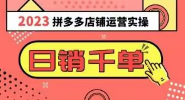 2023拼多多运营实操，每天30分钟日销1000＋，爆款选品技巧大全（10节课）-火柴小市场