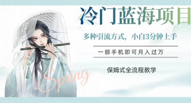 冷门蓝海项目，操作简单，小白3分钟上手，多种引流方式，保姆式全流程教学【揭秘】-火柴小市场