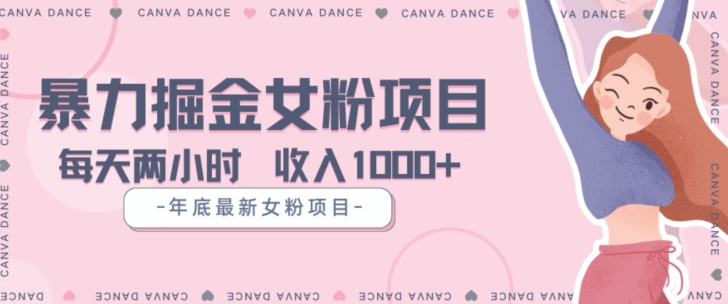 年底暴力女粉掘金项目5天变现1.5W+【揭秘】-火柴小市场
