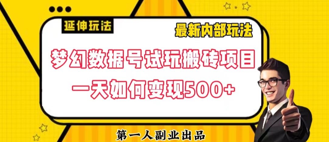 数据号回归玩法游戏试玩搬砖项目再创日入500+【揭秘】-火柴小市场