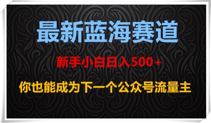 最新蓝海赛道，新手小白日入500+，你也能成为下一个公众号流量主【揭秘】-火柴小市场