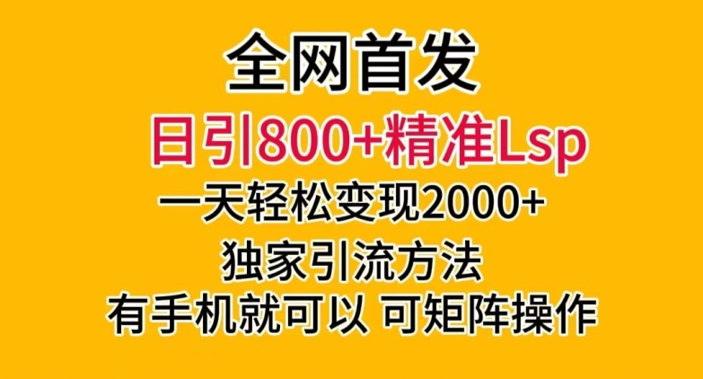 全网首发！日引800+精准老色批，一天变现2000+，独家引流方法，可矩阵操作【揭秘】-火柴小市场