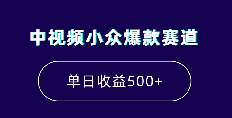 中视频小众爆款赛道，7天涨粉5万+，小白也能无脑操作，轻松月入上万【揭秘】-火柴小市场