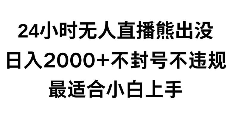 快手24小时无人直播熊出没，不封直播间，不违规，日入2000+，最适合小白上手，保姆式教学【揭秘】-火柴小市场