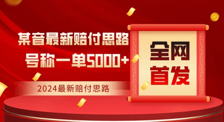 全网首发，2024最新抖音赔付项目，号称一单5000+保姆级拆解【仅揭秘】-火柴小市场