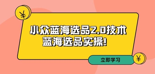 拼多多培训第33期：小众蓝海选品2.0技术-蓝海选品实操！-火柴小市场
