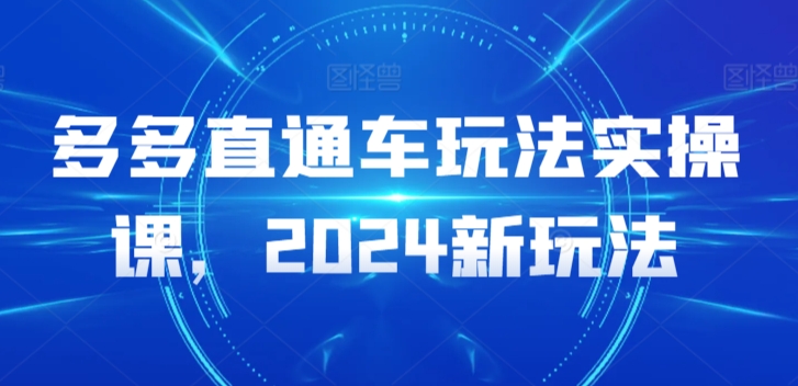 多多直通车玩法实操课，2024新玩法-火柴小市场