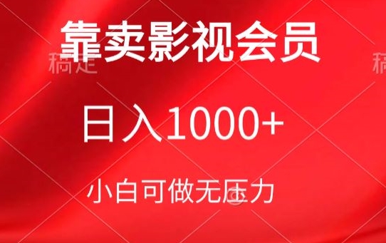 靠卖影视会员，日入1000+，落地保姆级教程，新手可学【揭秘】-火柴小市场