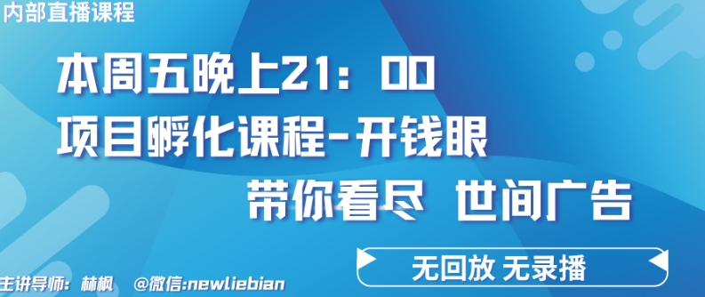 4.26日内部回放课程《项目孵化-开钱眼》赚钱的底层逻辑【揭秘】-火柴小市场