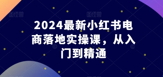 2024最新小红书电商落地实操课，从入门到精通-火柴小市场