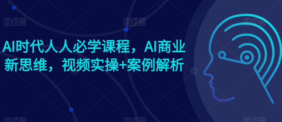 AI时代人人必学课程，AI商业新思维，视频实操+案例解析【赠AI商业爆款案例】-火柴小市场