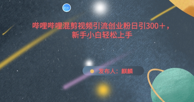 哔哩哔哩混剪视频引流创业粉日引300+，新手小白轻松上手【揭秘】-火柴小市场