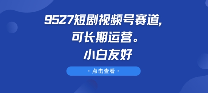 9527短剧视频号赛道，可长期运营，小白友好【揭秘】-火柴小市场