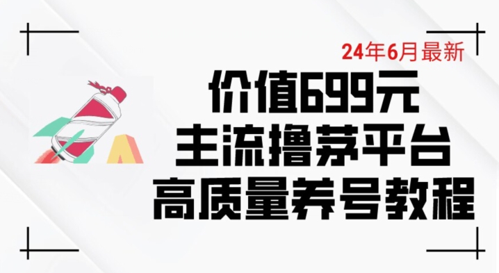 6月最新价值699的主流撸茅台平台精品养号下车攻略【揭秘】-火柴小市场