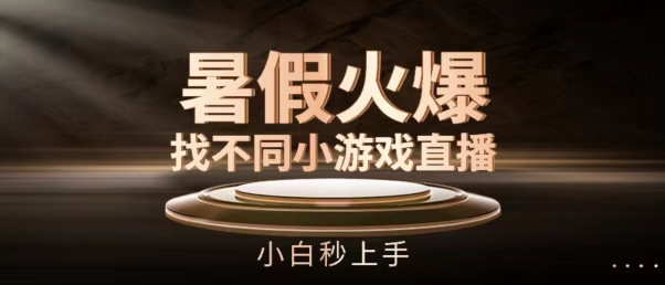 暑假火爆找不同小游戏直播间，小白秒上手【揭秘】-火柴小市场