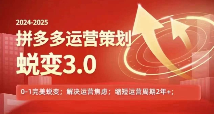 2024-2025拼多多运营策略蜕变3.0，0~1完美蜕变，解决信息焦虑-火柴小市场