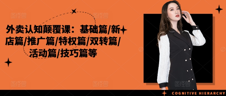 外卖认知颠覆课：基础篇/新店篇/推广篇/特权篇/双转篇/活动篇/技巧篇等-火柴小市场