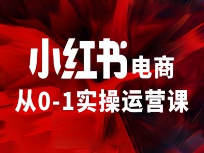 小红书电商从0-1实操运营课，让你从小白到精英-火柴小市场
