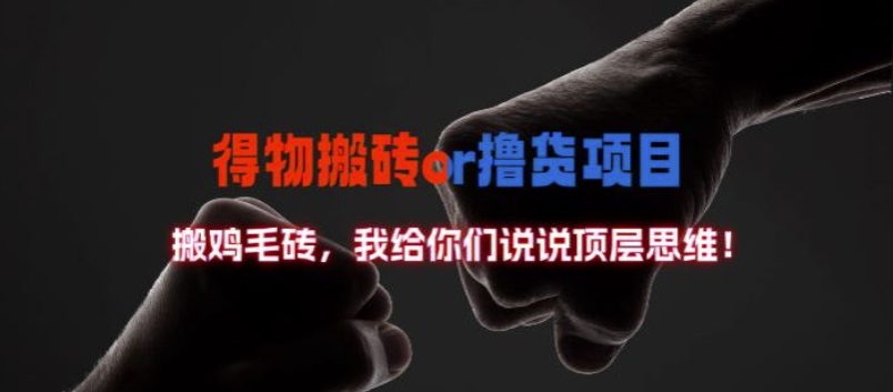 得物搬砖撸货项目?掰下数据，我给你们说说顶层思维【揭秘】-火柴小市场