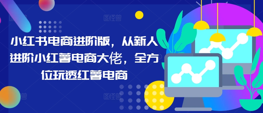小红书电商进阶版，从新人进阶小红薯电商大佬，全方位玩透红薯电商-火柴小市场