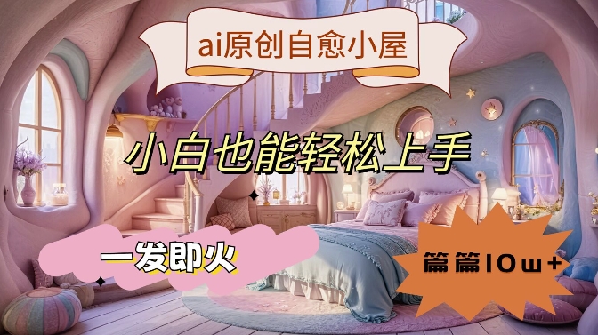 ai原创治愈小屋，小白也能轻松上手，一发即火，篇篇10w+【揭秘】-火柴小市场