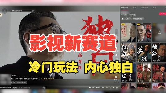 最新影视解说玩法，人物独白，30天涨粉24万+，全流程拆解【揭秘】-火柴小市场